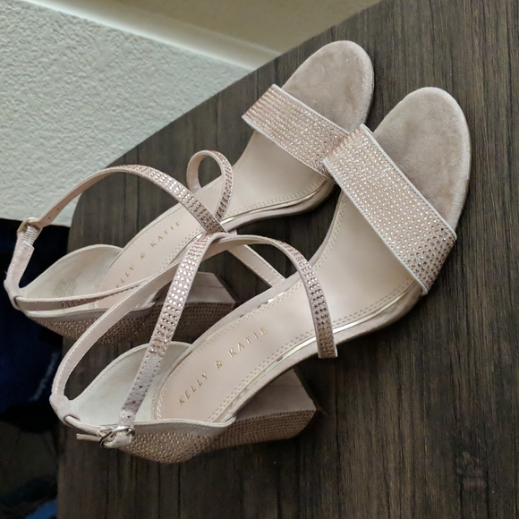 Kelly and Katie strappy heels in cream - Picture 1 of 4